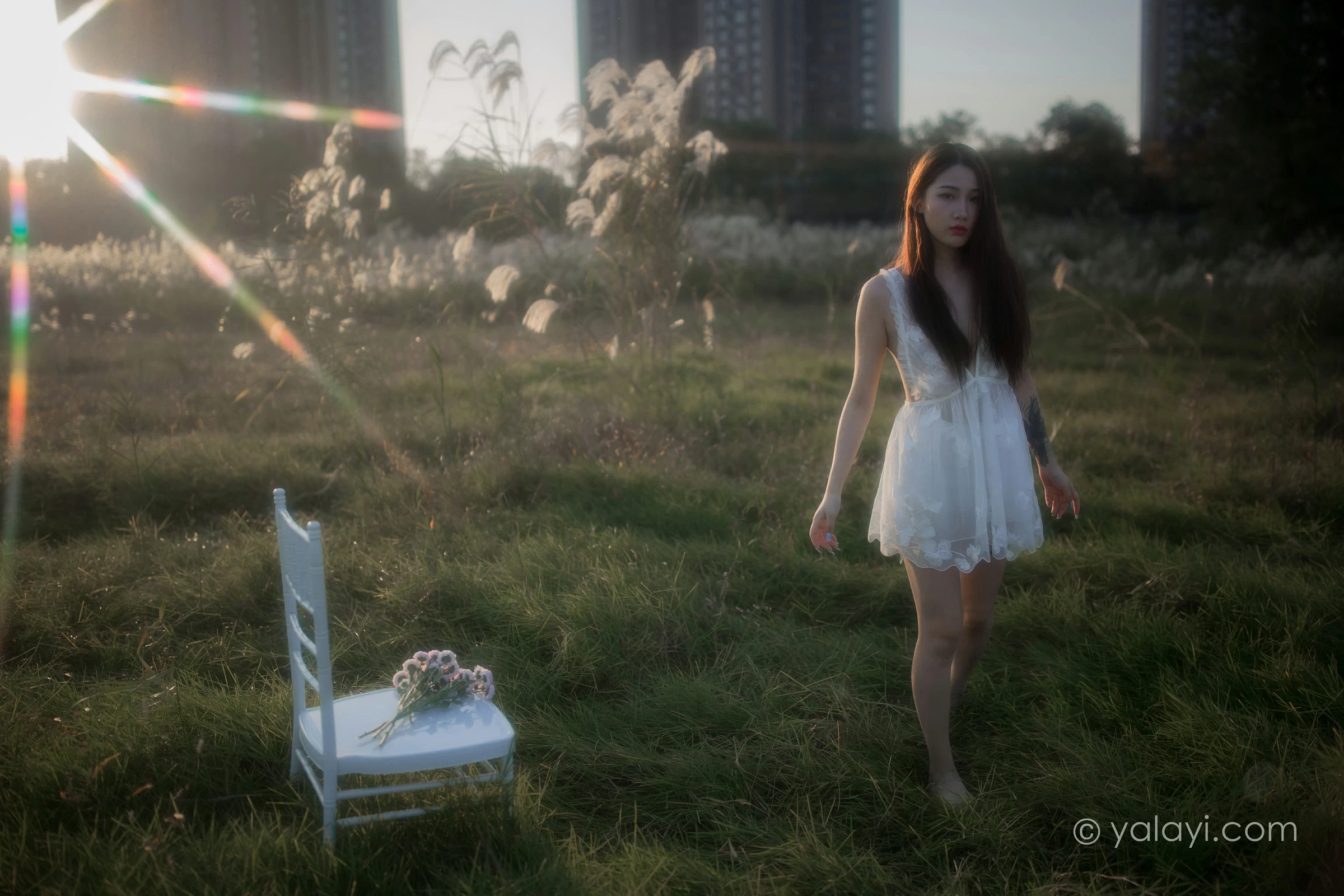 [YALAYI雅拉伊]NO.732 《寻》 籹籹仔 白色透视情趣婚纱性感私房写真集第9张